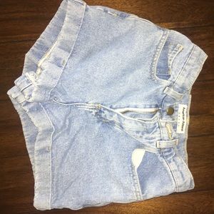American apparel extreme High wasted shorts